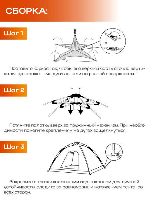 Палатка туристическая автоматическая 2-местная Travel-2