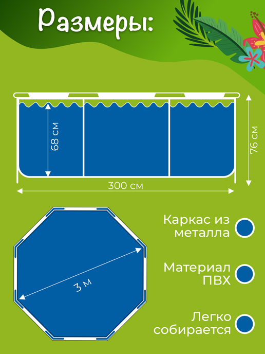 Каркасный бассейн Р-300