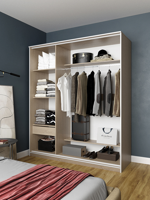 Шкаф-купе Balance (1800) 3D (дуб сонома)