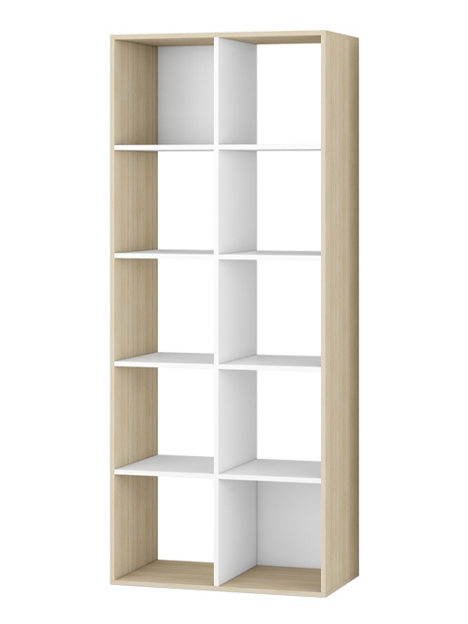 Стеллаж Solo (760х1840) (дуб сонома / белый матовый)