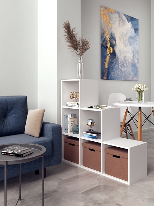 Стеллаж NOBI (белый матовый)