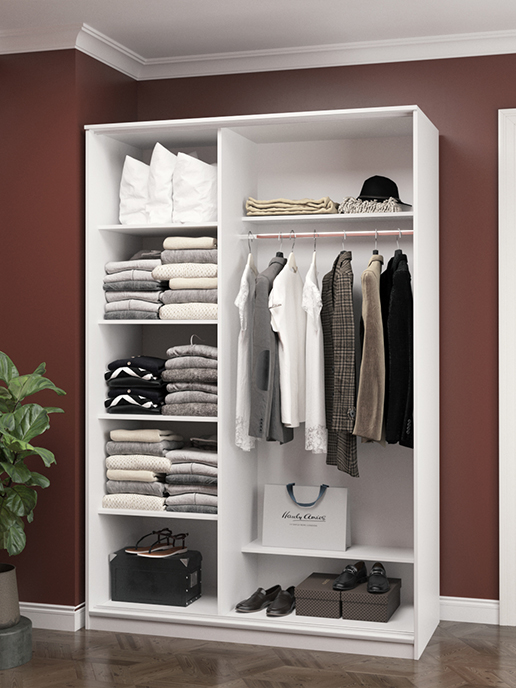 Шкаф-купе Balance (1380) 2D (белый матовый)