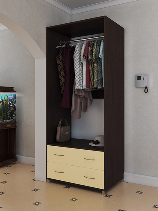 Шкаф Rio 2D2S (венге мария/ дуб молочный)