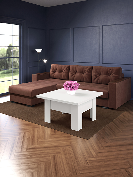 Стол журнальный «Трансформер Престиж» (белый матовый)