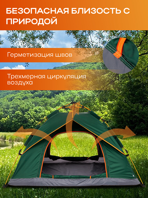 Палатка туристическая автоматическая 2-местная Travel-2