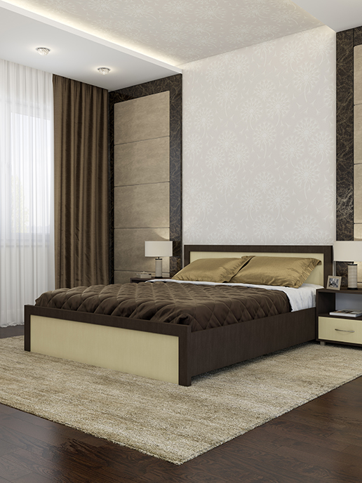 Изображение кровать rio 1600 (венге мария/дуб молочный)