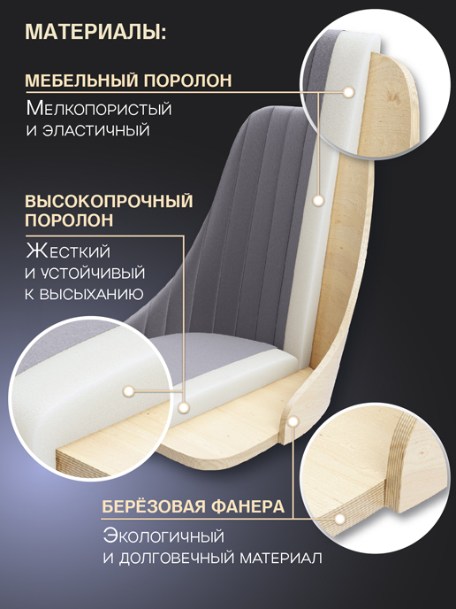 Кресло компьютерное Сити (серый)