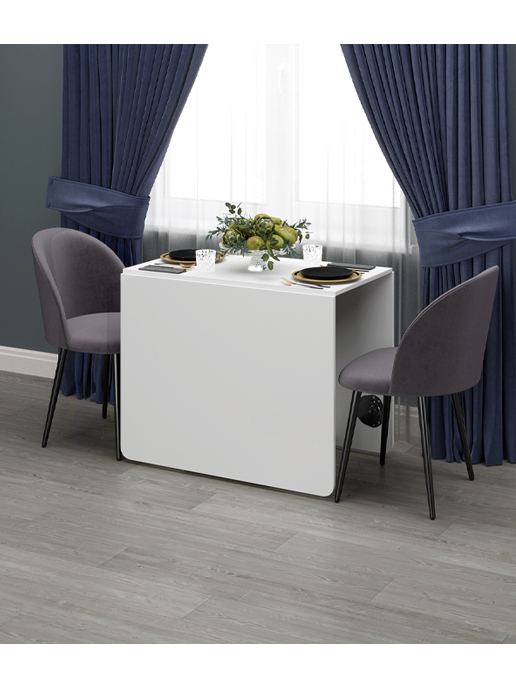 Стол-тумба City Plus (белый матовый) 